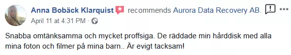 ännu en nöjd recovery kund